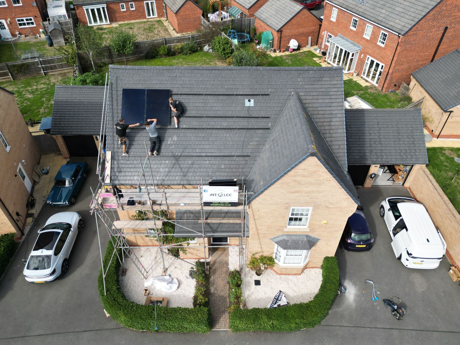 Solar installation in progress